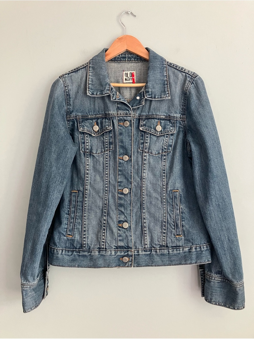 OLD NAVY Cotton Rigid Denim  Medium Wash Jean Jacket Size M-L